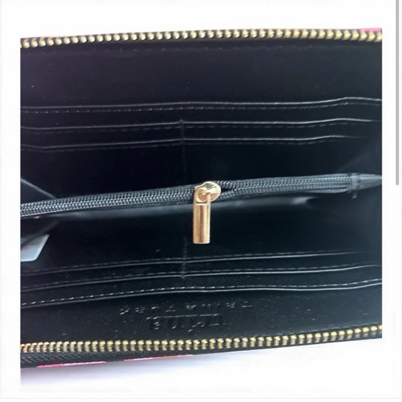 Trina Turk Pink and Navy Floral Tote with matching wallet set - Picture 7 of 15